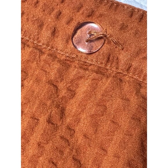 Urban Outfitters Orange Gingham Wrap Pleated Mini Skirt Women's Small-Petite - Picture 15 of 15